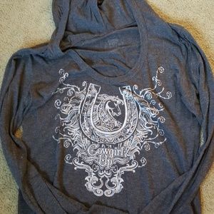 Cowgirl Tuff Tshirt Hoodie